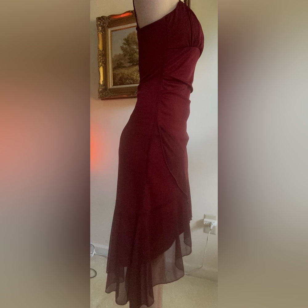 Ruby Rox Red Layered Mesh Dress. - Picture 4 of 16